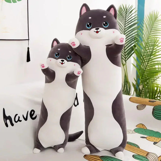Cute Husky Plush Toy Stuffed Animal Long Pillow toy triver