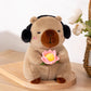 Cute Lotus Capybara Plush Stuffed Animal Toy Triver
