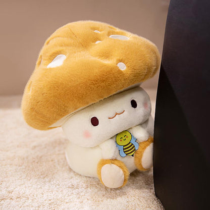 Cute Mushroom Plush Toy with Bee