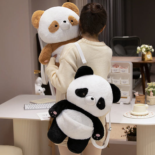 Cute Panda Bear Plush Backpack Bag toy triver