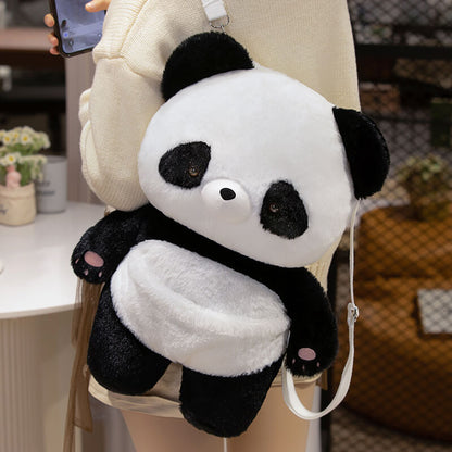 Cute Panda Bear Plush Backpack Bag toy triver