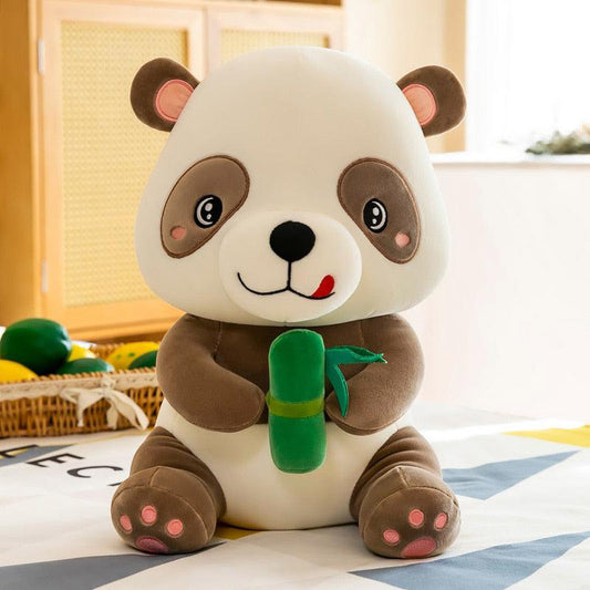 Cute Panda Holding Bamboo Plush Toy toy triver