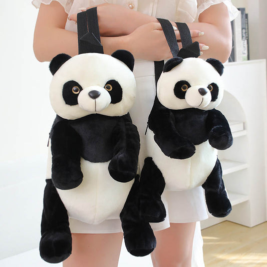Cute Panda Backpack School Bag Plush Toy toy triver