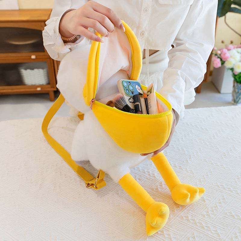 Cute Pelican Backpack Plush Bag toy triver