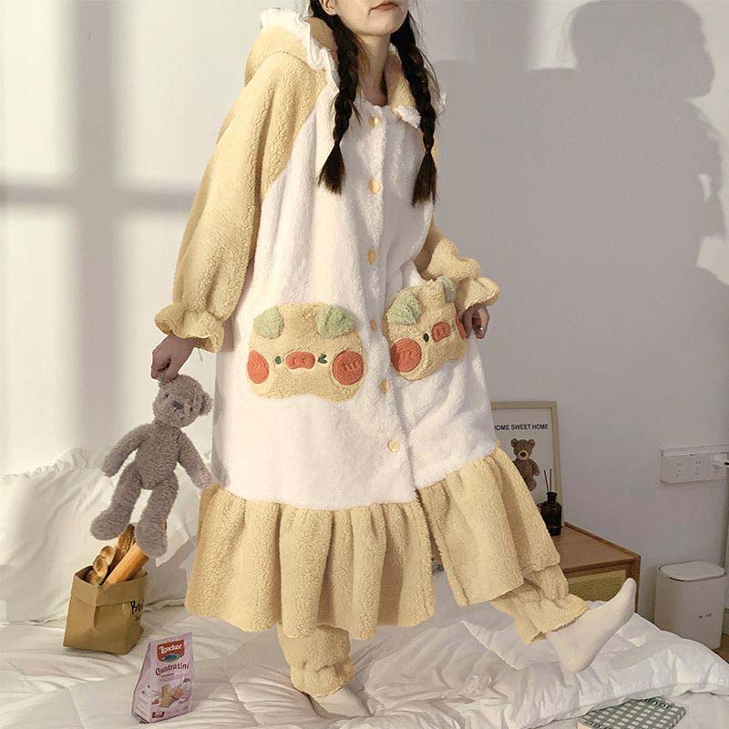 Cute Pig Hoodie Pajamas Plush toy triver