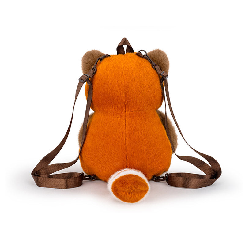 Cute Red Panda Backpack Plush Bag toy triver