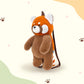 Cute Red Panda Backpack Plush Bag toy triver