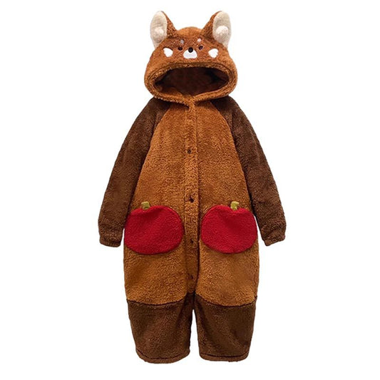 Cute Red Panda Hoodie Pajamas Plush toy triver