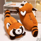 Cute Red Panda Plush Slippers toy triver