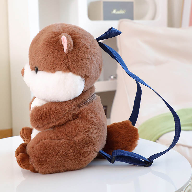 Cute Sea Otter Backpack Plush Bag toy triver