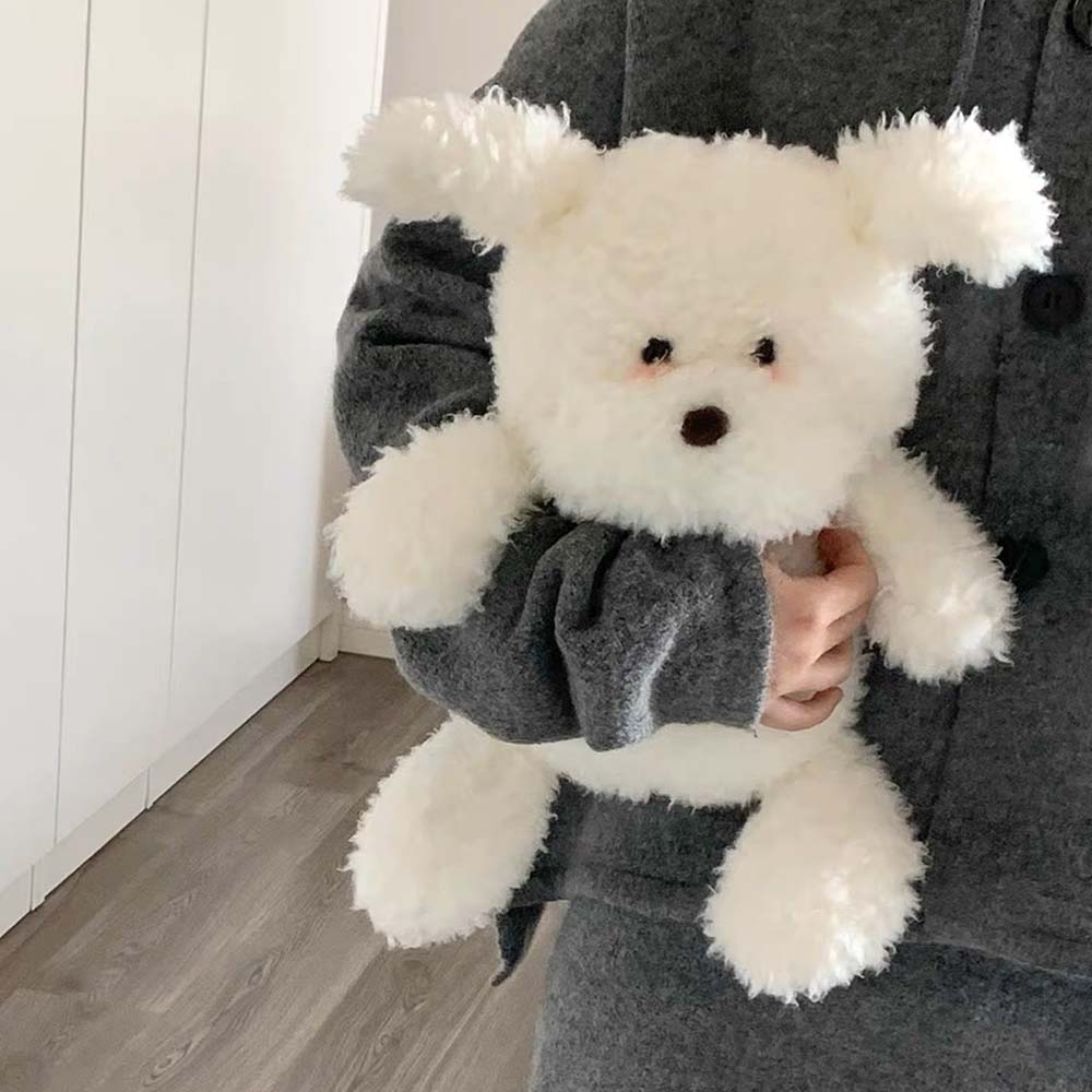 Cute White Dog Plush Toy toy triver