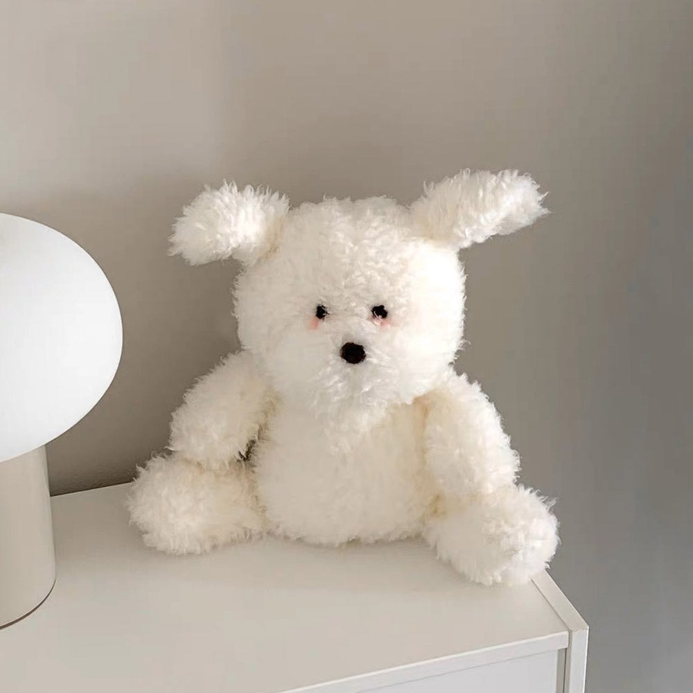 Cute White Dog Plush Toy toy triver