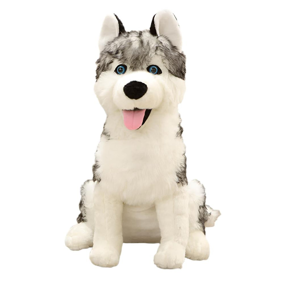 Babyhug Wolf Dog Soft Toy Blue White - Height 40 cm