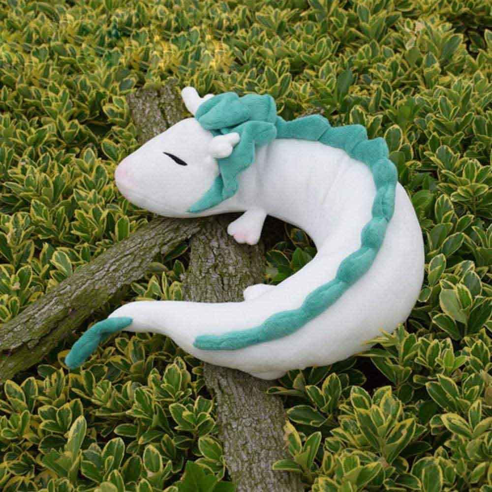 White Dragon Neck Travel Pillow Plush Toy Stuffed Animal toy triver