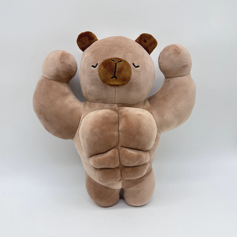 Fitness Muscle Capybara Stuffed Animal Plush toy triver