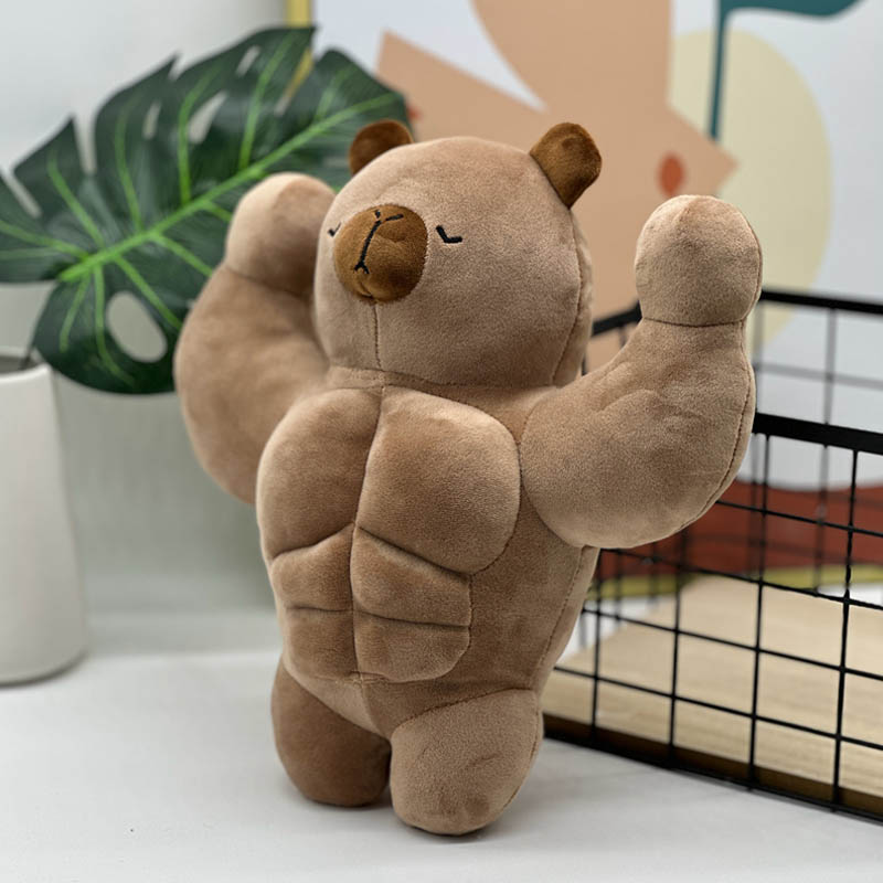 Fitness Muscle Capybara Stuffed Animal Plush toy triver