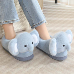 Fluffy Blue Elephant Slippers – Toy Triver