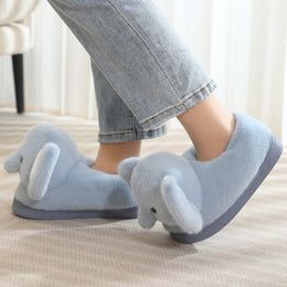 Fluffy Blue Elephant Slippers – Toy Triver