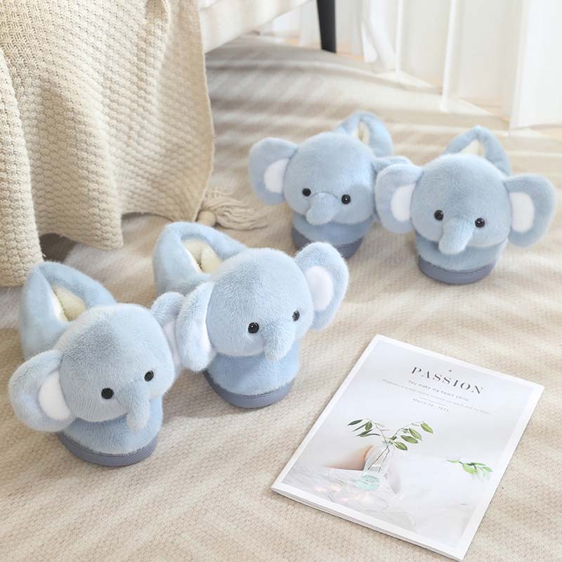 Fluffy Blue Elephant Slippers – Toy Triver
