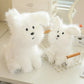 Fluffy White Dog Plush Toy toy triver