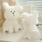 Fluffy White Dog Plush Toy toy triver