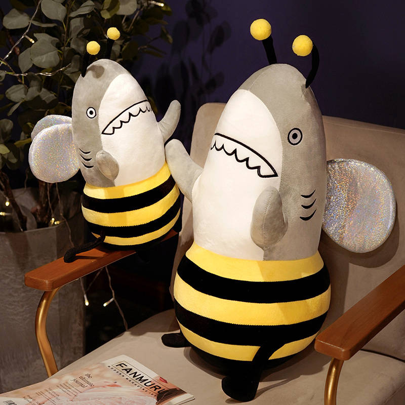 Funny Bee Shark Plush Toy Stuffed Animal Toy Triver