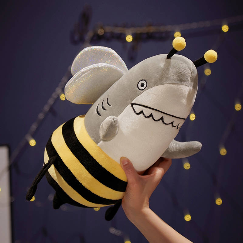 Funny Bee Shark Plush Toy Stuffed Animal Toy Triver