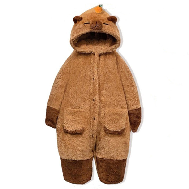 Funny Capybara Blanket Hoodie Pajamas Plush toy triver