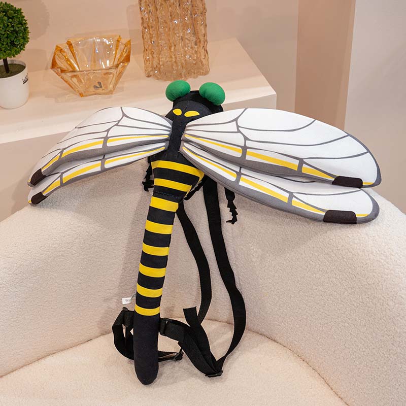 Funny Dragonfly Backpack Plush Bag toy triver