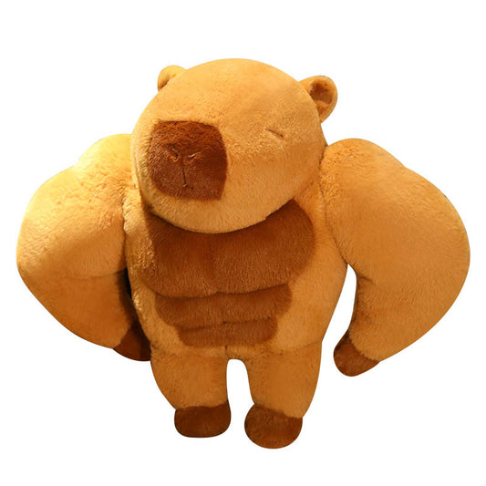 Funny Fitness Muscle Capybara Stuffed Animal Plush Toy toy triver