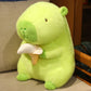 Funny Green Capybara Holding Banana Plush Toy toy triver