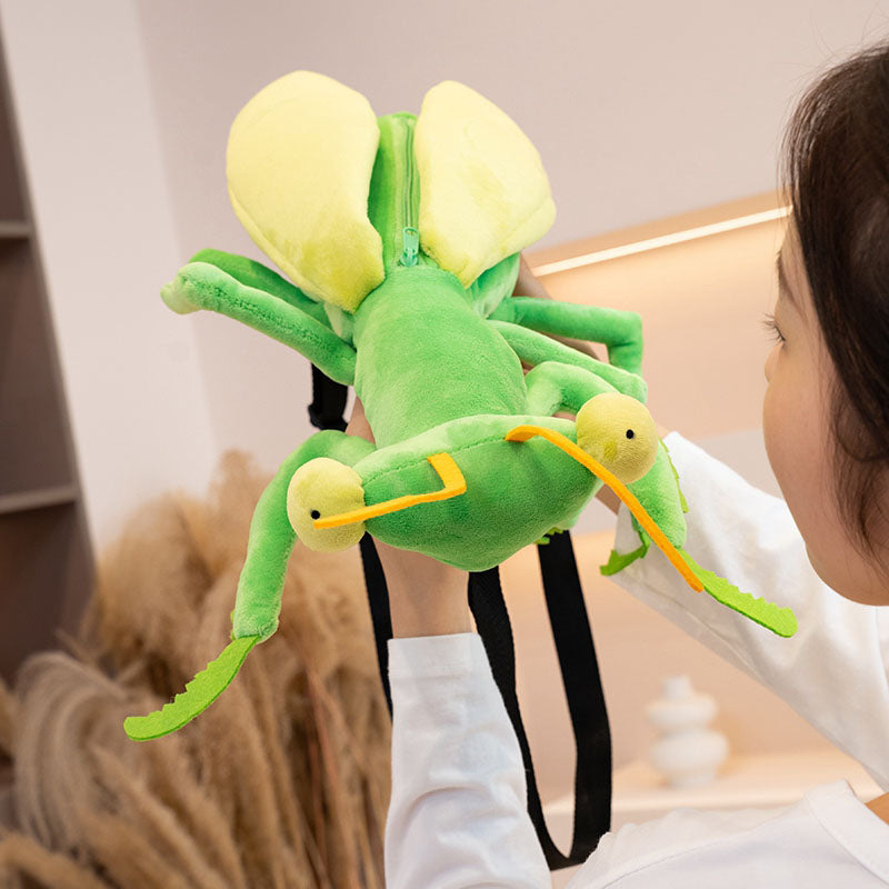 Funny Mantis Backpack Plush Bag toy triver