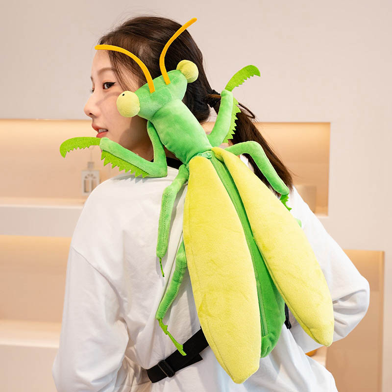 Funny Mantis Backpack Plush Bag toy triver