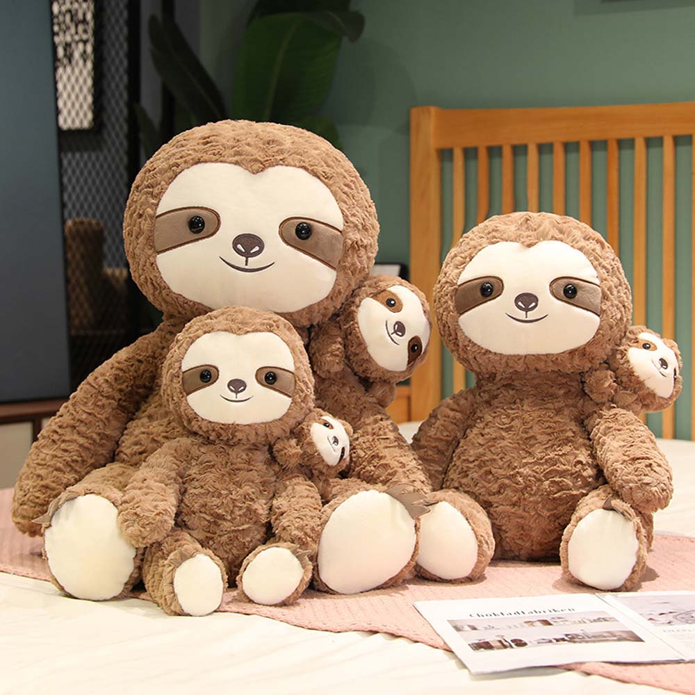 Sloth Stuffie Mum Baby Sloth Stuffed Animal Doll Plush Toy – Toy Triver