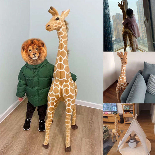 Kawaii Giraffe Plush Toys Stuffed Animals Doll Kids Gifts Cute Room Decor Photo Props toy triver
