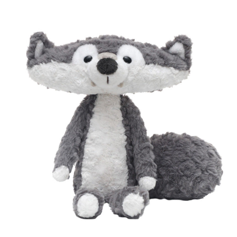 Cute Grey Wolf Plush Toy – soft cuddly forest animal stuffed toy for kids and wolf lovers