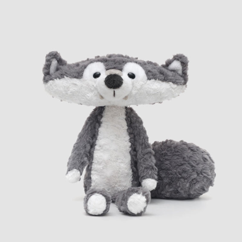 Cute Grey Wolf Plush Toy – soft cuddly forest animal stuffed toy for kids and wolf lovers