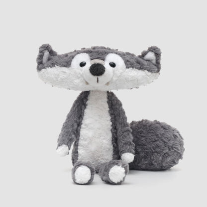Cute Grey Wolf Plush Toy – soft cuddly forest animal stuffed toy for kids and wolf lovers