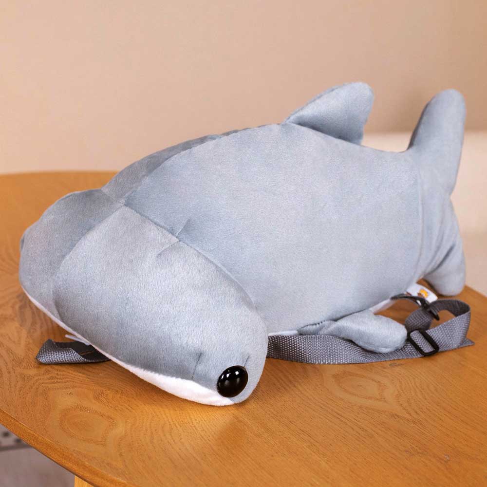 Hammerhead Grey Shark Backpack School Shoulder Bag Plush toy triver