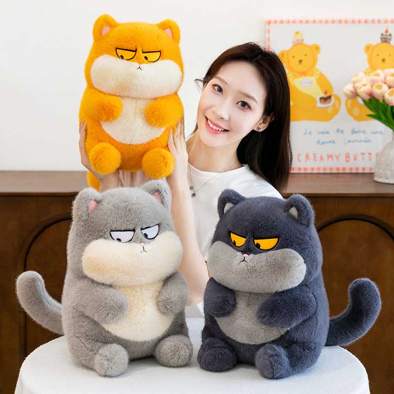 Kawaii Angry Fat Cat Plush Toy