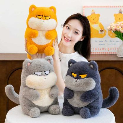 Kawaii Angry Fat Cat Plush Toy
