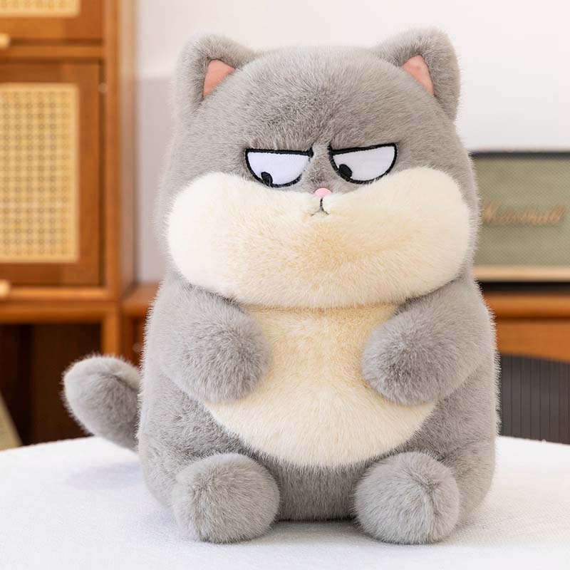 Kawaii Angry Fat Cat Plush Toy