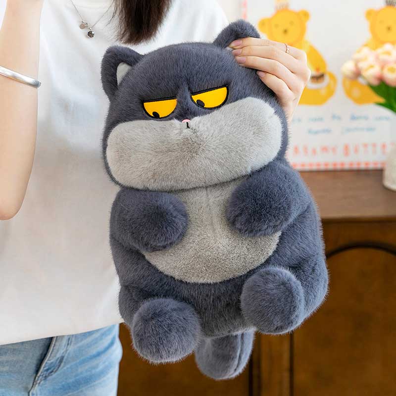 Kawaii Angry Fat Cat Plush Toy