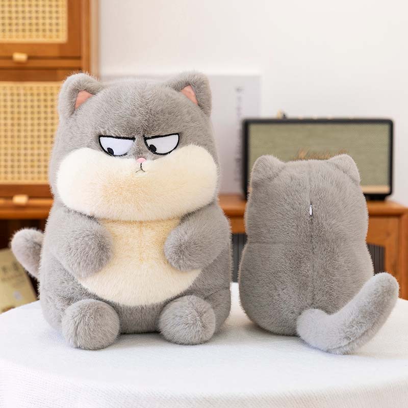 Kawaii Angry Fat Cat Plush Toy