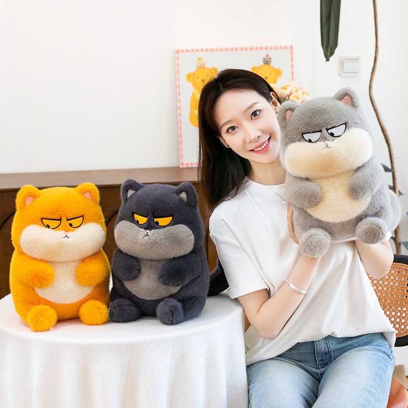 Kawaii Angry Fat Cat Plush Toy