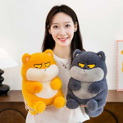 Kawaii Angry Fat Cat Plush Toy