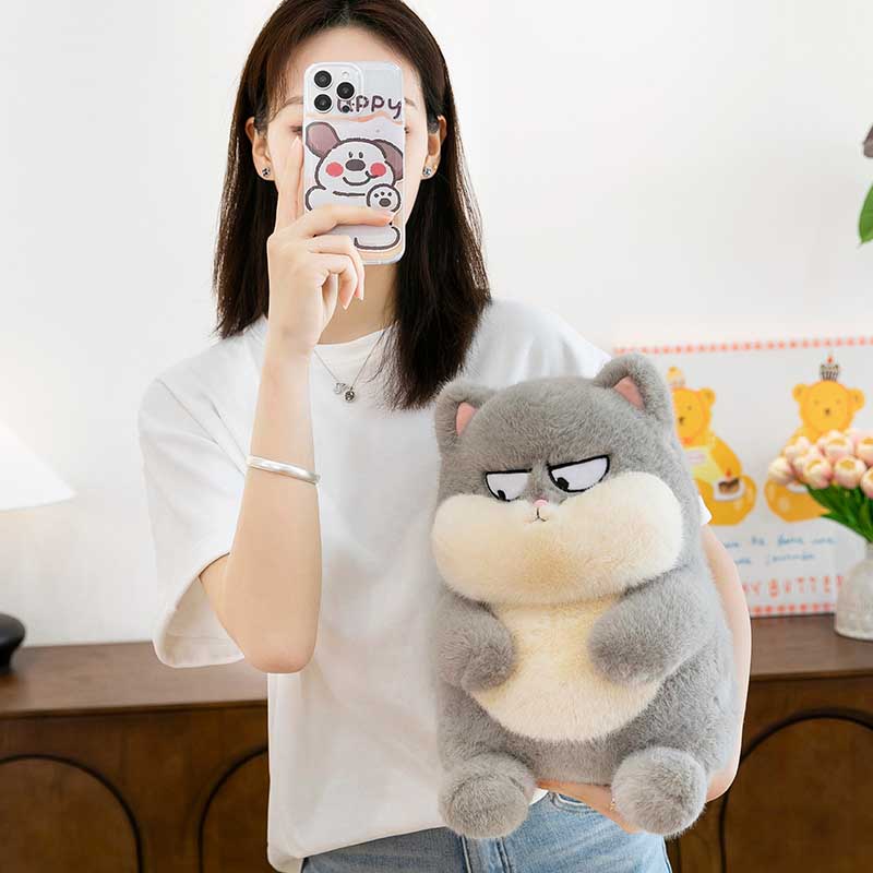 Kawaii Angry Fat Cat Plush Toy