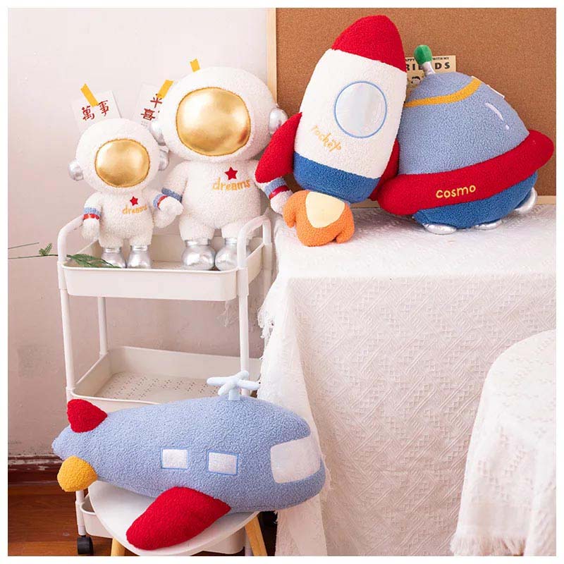Kawaii Astronaut UFO Rocket Airplane Plush Toy toy triver