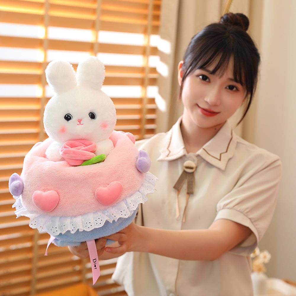 Kawaii Bunny Flower Bouquet Stuffed Animal Plush toy triver