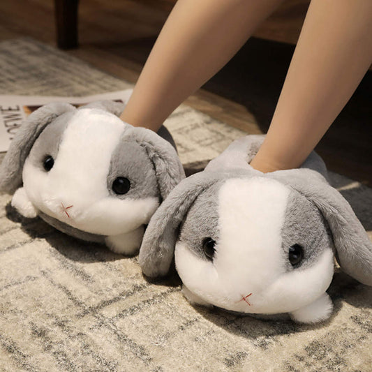 Kawaii Bunny Rabbit Slippers Winter Home Indoor Floor Shoes toy triver